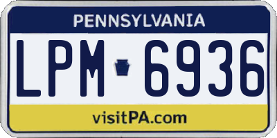 PA license plate LPM6936
