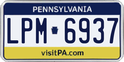 PA license plate LPM6937
