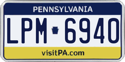 PA license plate LPM6940