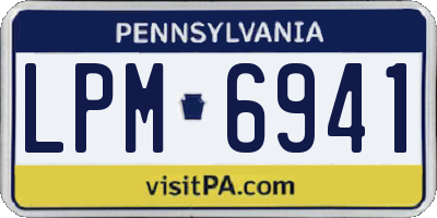 PA license plate LPM6941