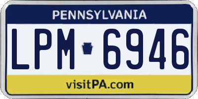 PA license plate LPM6946