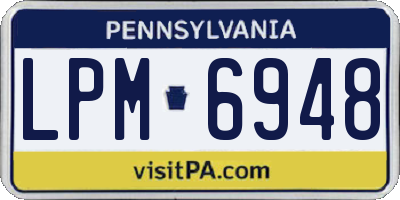 PA license plate LPM6948