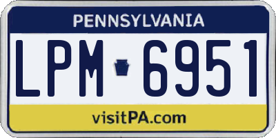 PA license plate LPM6951
