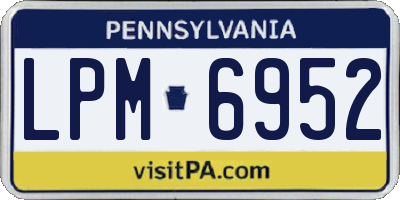 PA license plate LPM6952