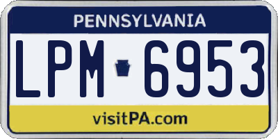 PA license plate LPM6953