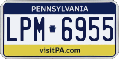 PA license plate LPM6955