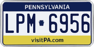 PA license plate LPM6956