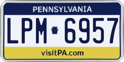 PA license plate LPM6957
