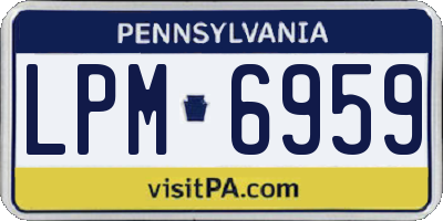 PA license plate LPM6959