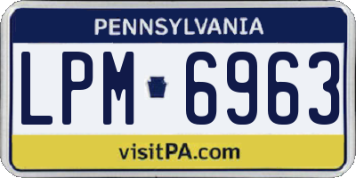 PA license plate LPM6963