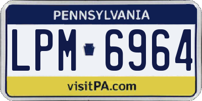 PA license plate LPM6964