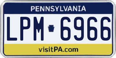 PA license plate LPM6966