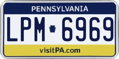 PA license plate LPM6969
