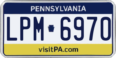 PA license plate LPM6970