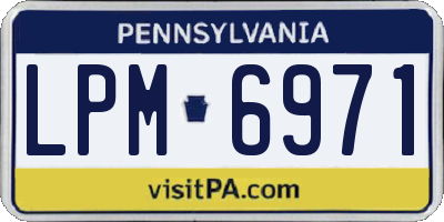 PA license plate LPM6971