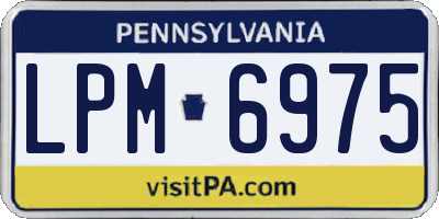 PA license plate LPM6975