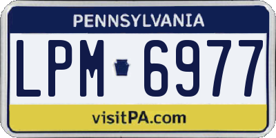 PA license plate LPM6977