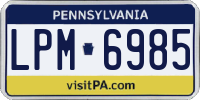 PA license plate LPM6985