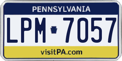 PA license plate LPM7057