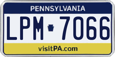 PA license plate LPM7066