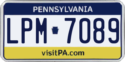 PA license plate LPM7089