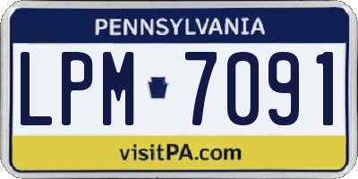 PA license plate LPM7091