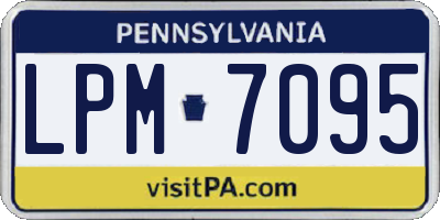 PA license plate LPM7095