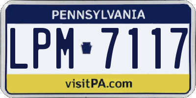 PA license plate LPM7117