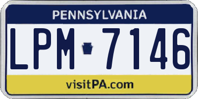 PA license plate LPM7146