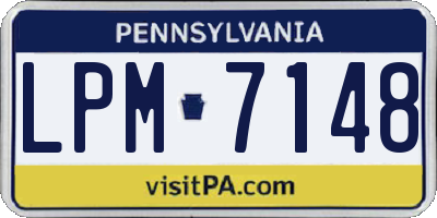 PA license plate LPM7148