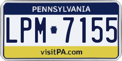 PA license plate LPM7155