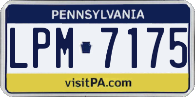 PA license plate LPM7175