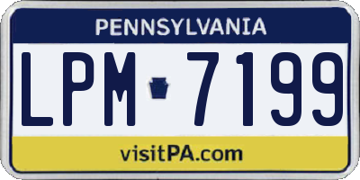 PA license plate LPM7199