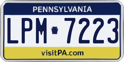 PA license plate LPM7223