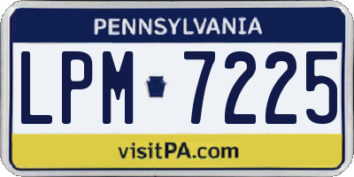 PA license plate LPM7225