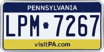 PA license plate LPM7267