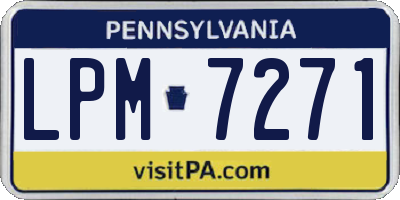 PA license plate LPM7271