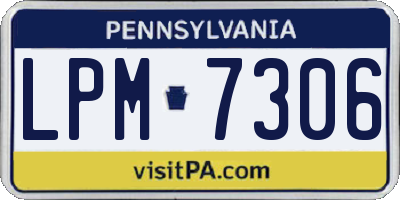 PA license plate LPM7306