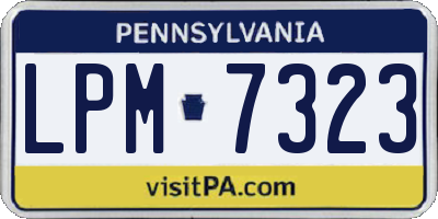 PA license plate LPM7323