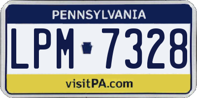 PA license plate LPM7328