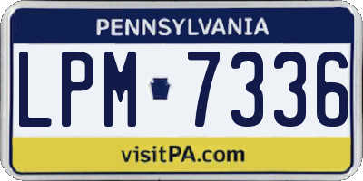 PA license plate LPM7336