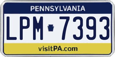 PA license plate LPM7393