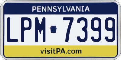 PA license plate LPM7399