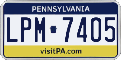 PA license plate LPM7405