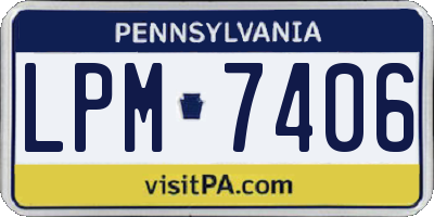 PA license plate LPM7406