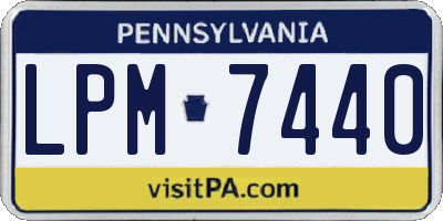 PA license plate LPM7440