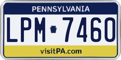 PA license plate LPM7460