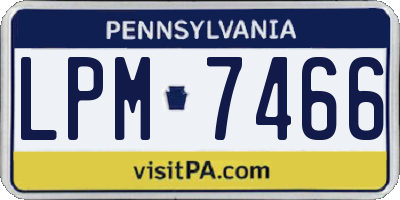 PA license plate LPM7466