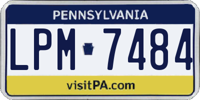 PA license plate LPM7484