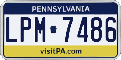PA license plate LPM7486